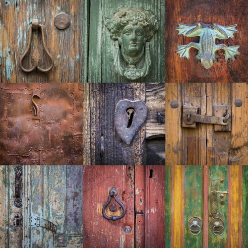 Mexico Collage of door details in city